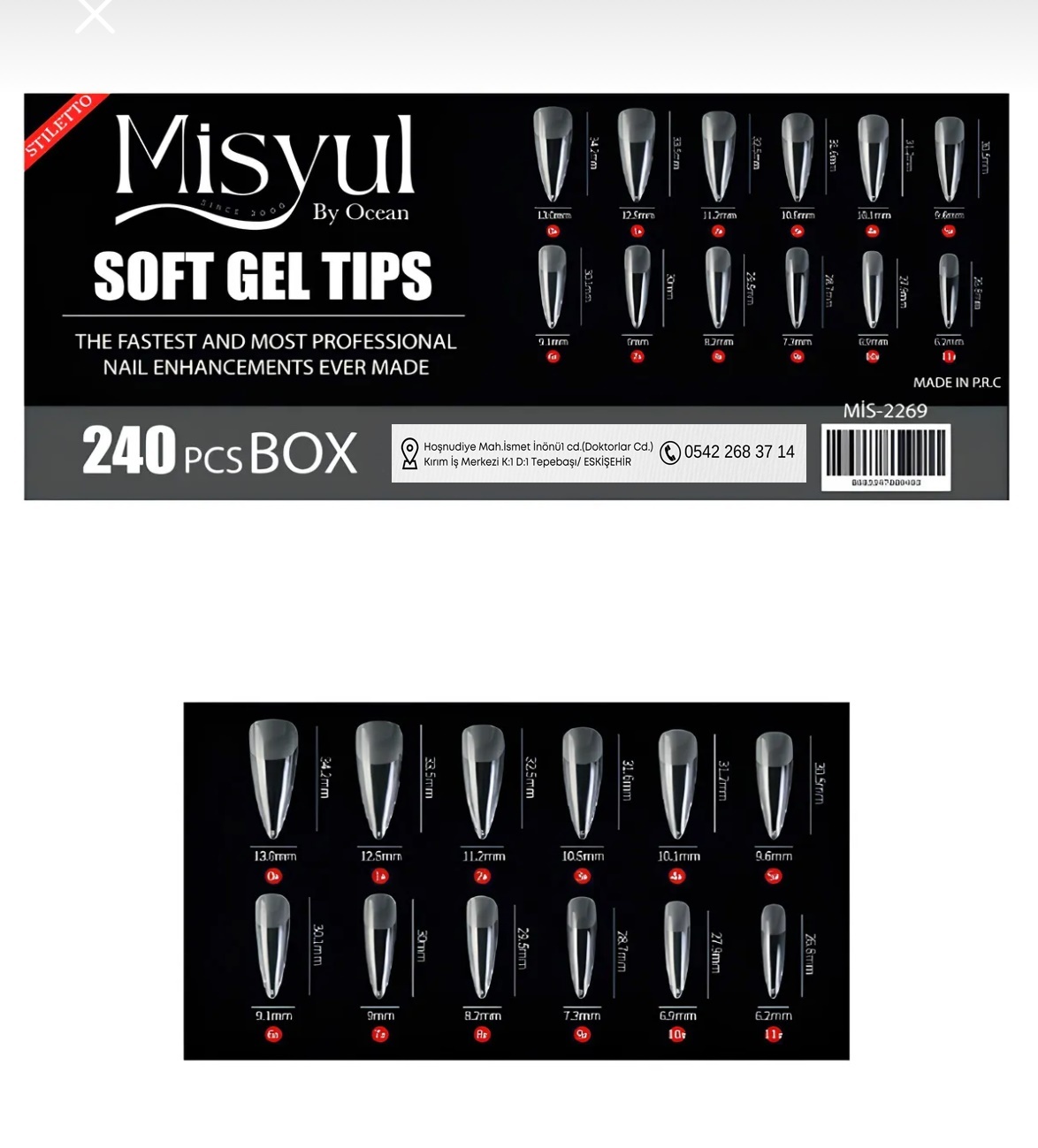 Soft%20Yeni%20Nesil%20Jel%20Tips%20Stiletto%20240%20Box