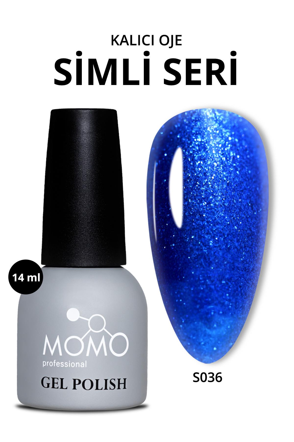 Momo%20Professional%20Simli%20Saks%20Mavi%20Kalıcı%20Oje%2014%20ml