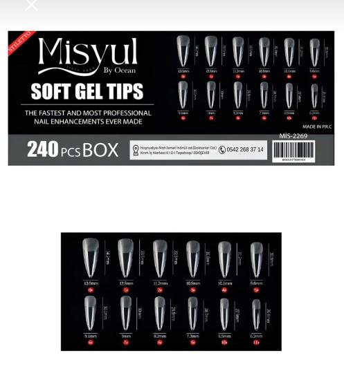 Soft Yeni Nesil Jel Tips Stiletto 240 Box