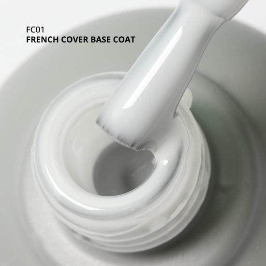 French Cover Rubber Base Coat Rakı Beyazı, 10 ml