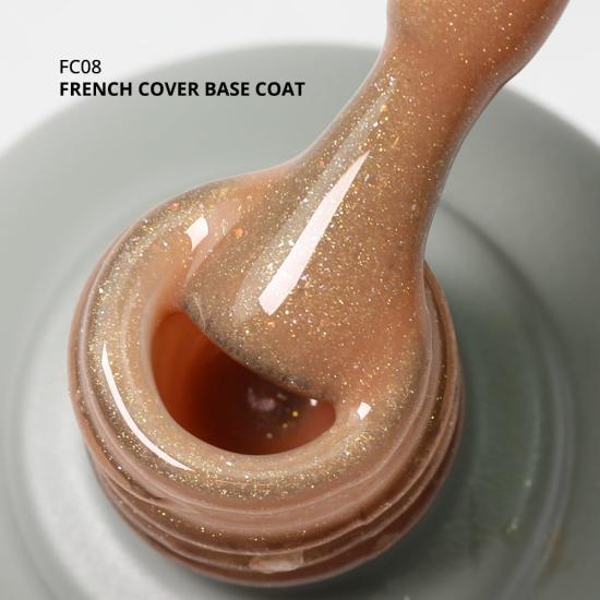 French Cover Rubber Base Coat Altın Simli Bronz 